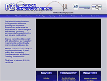 Tablet Screenshot of precisiongrindingsolutions.com